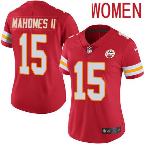 Women Kansas City Chiefs #15 Patrick Mahomes II Nike Red Vapor Limited NFL Jersey->women nfl jersey->Women Jersey